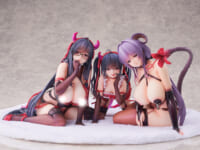 【サキュバスホームステイ】HOTVENUS「咲舞紫織＆咲舞紫珠音＆咲舞紫月」美少女フィギュア 予約開始の画像