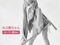 【しまぬん氏イラスト】ToEyEsN「カス美ちゃん~セーラー服ver.~」美少女フィギュア【原型公開】の画像