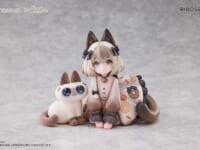 【DLCシリーズ ティータイム】RIBOSE「キャッツ×シャム猫あずきさん 友情コラボ限定セット」美少女フィギュア 7月4日予約開始の画像